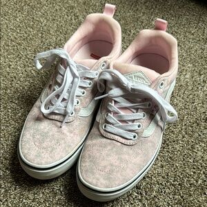 Vans Pink Canvas Sneakers 7.5